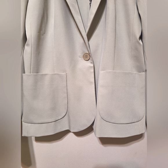 Y2K TEENFLO aka Judith & Charles size 10 single button beige women's blazer - Picture 2 of 8